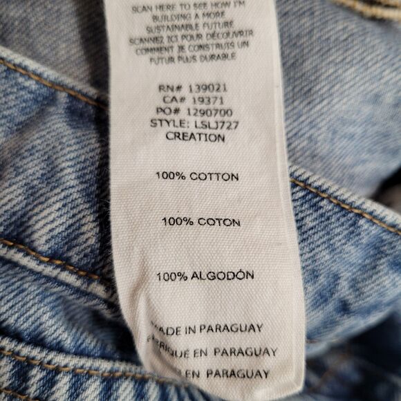 FRAME Jeans Le Slouch Biodegradable Size 24 Blue Straight Leg Button Fly 29x28.5 - Picture 9 of 13